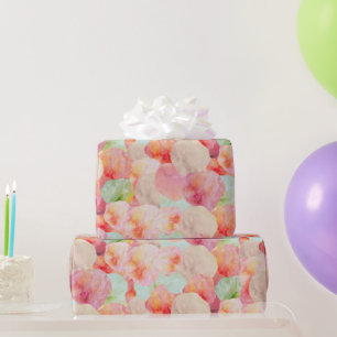 Abstract Watercolor Ice Cream Scoops Cool Pastel Wrapping Paper