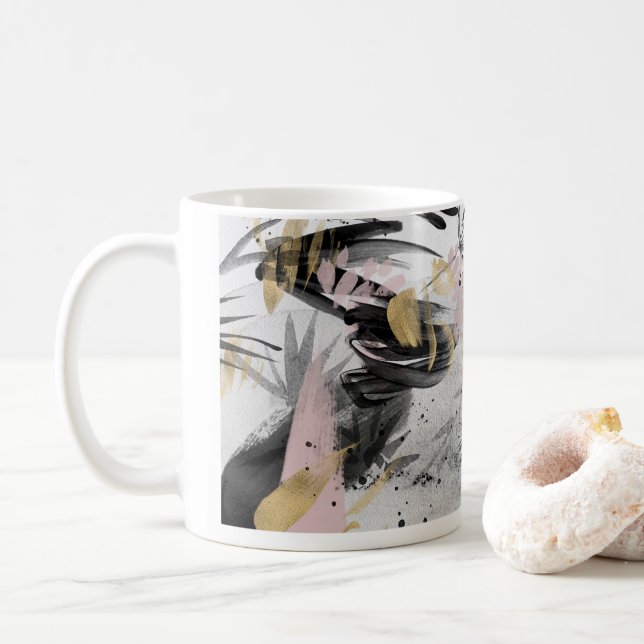 Abstract Watercolor II Mug (With Donut)