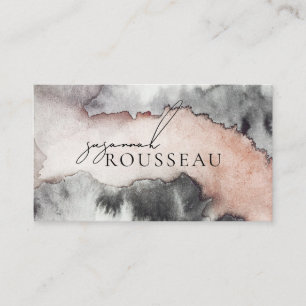 Abstract Watercolor Interior Designer Business Card
