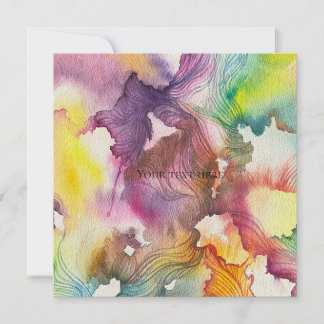  Abstract Watercolor  Invitation