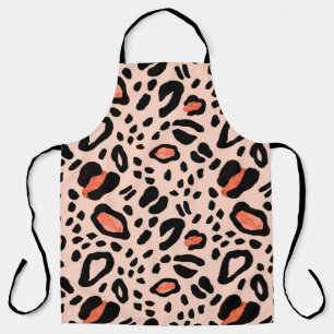 Abstract watercolor leopard. Animal print pattern Apron