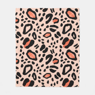 Abstract watercolor leopard. Animal print pattern Fleece Blanket