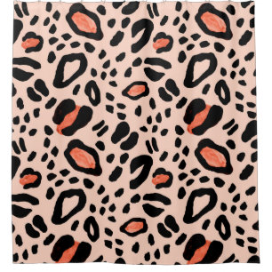 Abstract watercolor leopard. Animal print pattern Shower Curtain