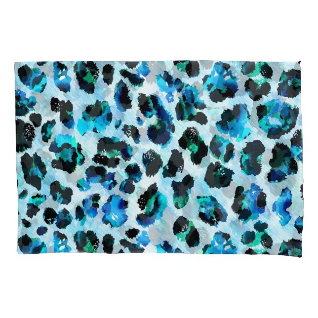 Abstract Watercolor Leopard Skin Pattern Pillowcase (Front)