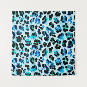 Abstract Watercolor Leopard Skin Pattern Tapestry