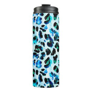 Abstract Watercolor Leopard Skin Pattern Thermal Tumbler