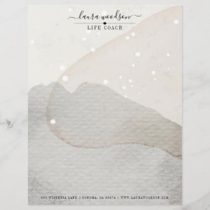 Abstract Watercolor Life Coach Letterhead