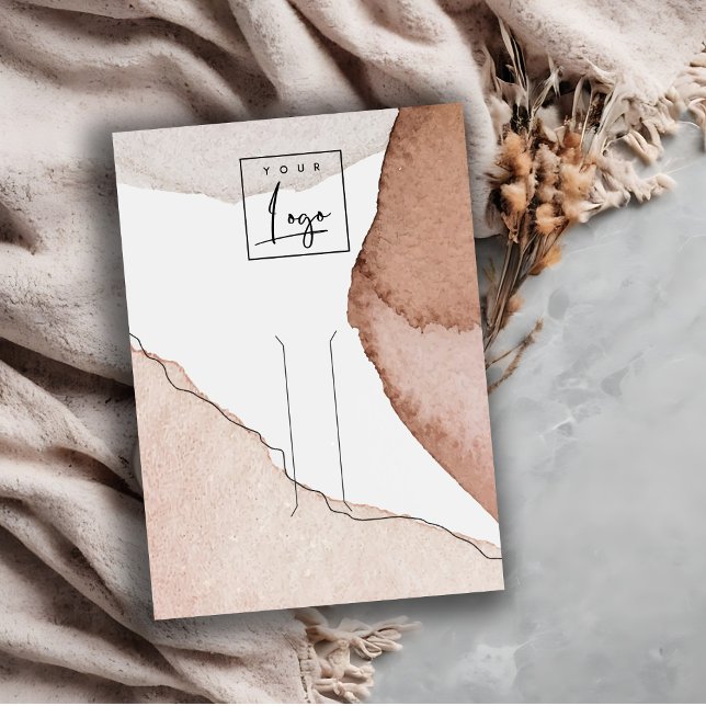 Abstract Watercolor Logo Hair Pin Clip Display Business Card (Creator Uploaded)