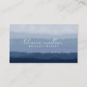 Abstract Watercolor Massage Therapy Business Card