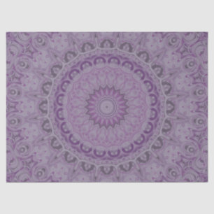 Abstract Watercolor Medallion in Violet Tissue Paper
