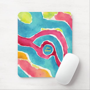 Abstract Watercolor Mouse Mat