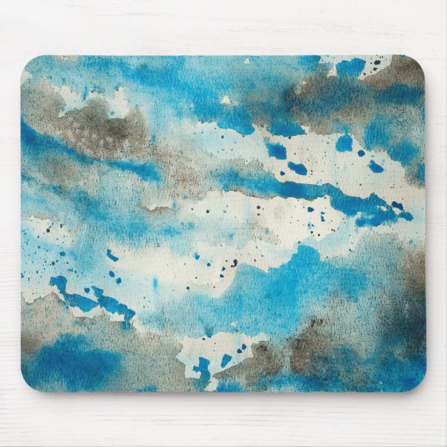 Abstract Watercolor Mouse Mat (Front)