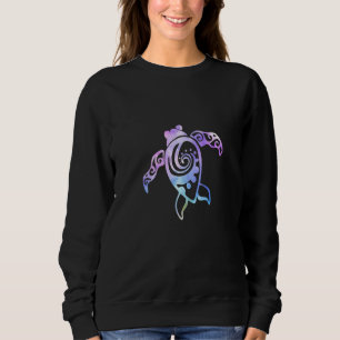 Abstract Watercolor Ocean Turtle  Sea Turtle Lover Sweatshirt