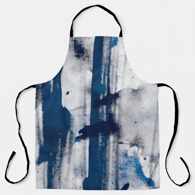Abstract watercolor on paper. Colorful art texture Apron (Front)