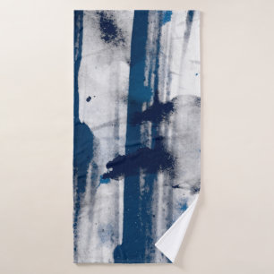 Abstract watercolor on paper. Colorful art texture Bath Towel