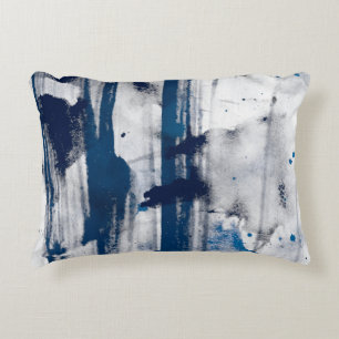 Abstract watercolor on paper. Colorful art texture Decorative Cushion