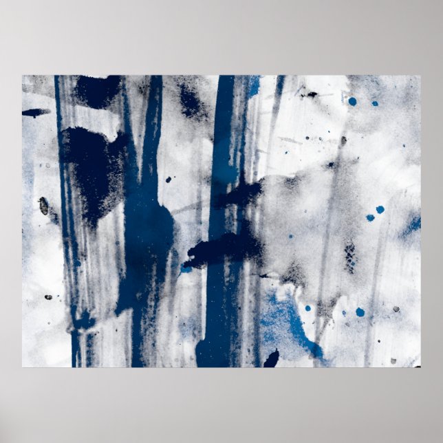 Abstract watercolor on paper. Colourful art textur Poster (Front)