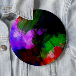 Abstract watercolor paint 2 6 cm round badge