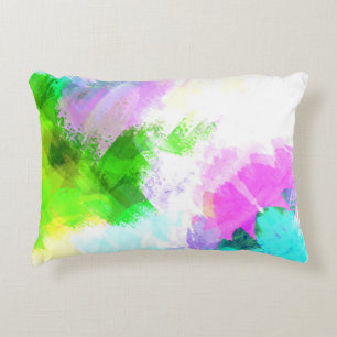 Abstract watercolor paint decorative cushion