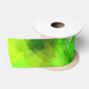 Abstract watercolor paint satin ribbon