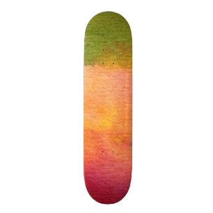 Abstract watercolor painted background skateboard
