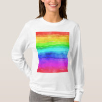 Abstract Watercolor Painted Stripes Rainbow