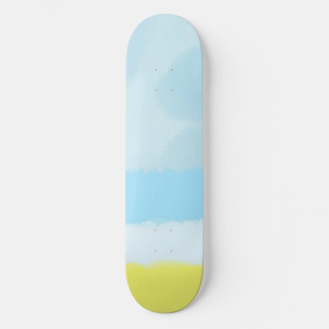 abstract watercolor painting art skateboard (Front)