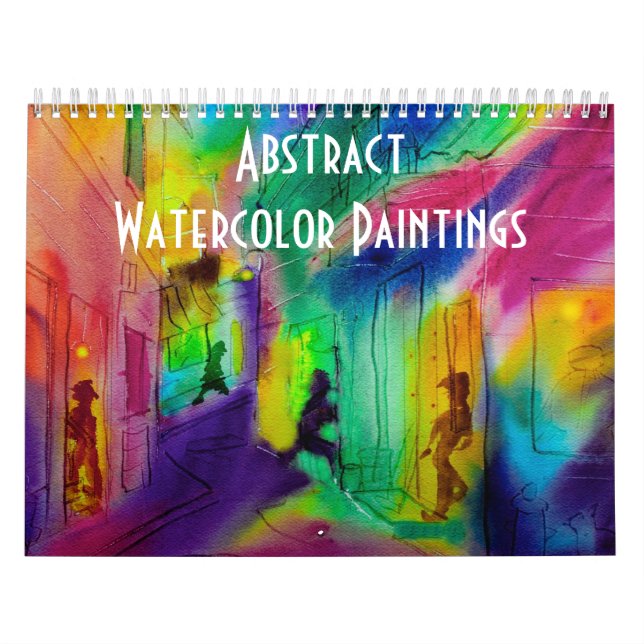 Abstract Watercolor Painting Calendar (Cover)