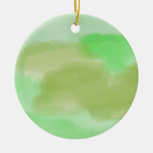 abstract watercolor painting ceramic tree decoration