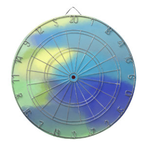 abstract watercolor painting dartboard