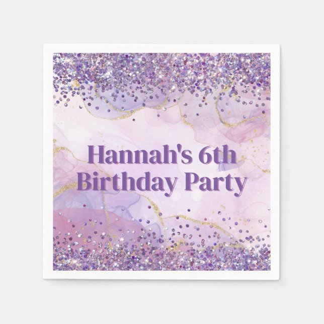 Abstract Watercolor Painting Paint Party Napkin (Front)