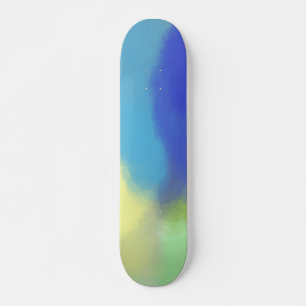 abstract watercolor painting skateboard