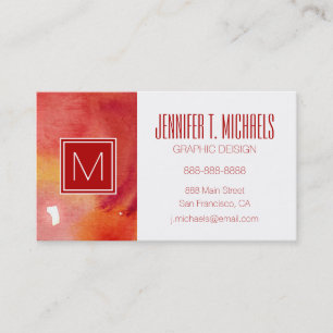Abstract watercolor paintings business card