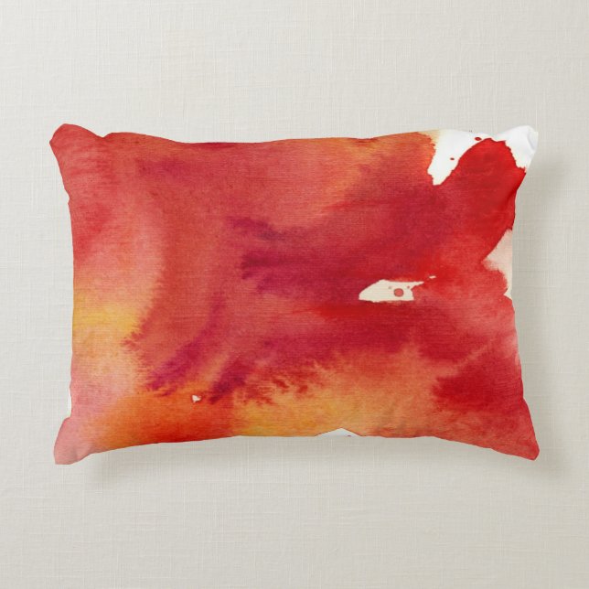 Abstract watercolor paintings decorative cushion (Front)