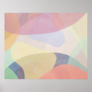 Abstract Watercolor Pastel Artwork   Poster