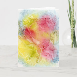 Abstract Watercolor Pattern Note Card