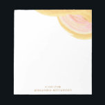 Abstract Watercolor Pink and Gold Personalised  Notepad<br><div class="desc">Abstract Watercolor Pink and Gold Personalised Notepad</div>