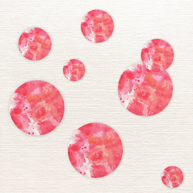 Abstract Watercolor Pink Confetti (Pink watercolor abstract art modern table confetti)
