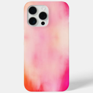 Abstract Watercolor Pink Coral Orange Colourful iPhone 15 Pro Max Case
