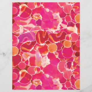 Abstract Watercolor Pink Red Coral Paper Sheet