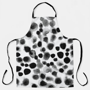 Abstract watercolor polka dots seamless pattern apron