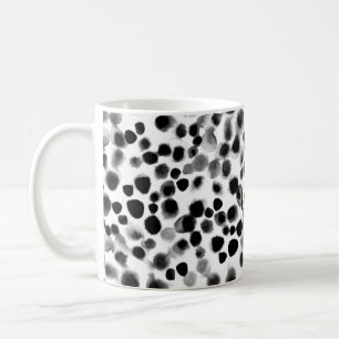 Abstract watercolor polka dots seamless pattern coffee mug