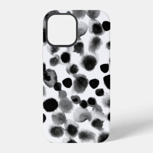 Abstract watercolor polka dots seamless pattern iPhone 12 case