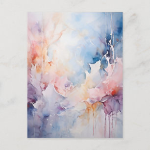 Abstract watercolor postcard