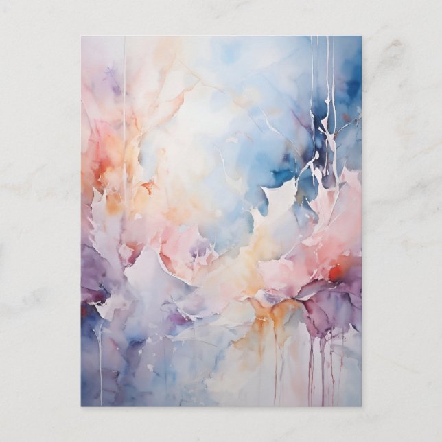 Abstract watercolor postcard (Front)