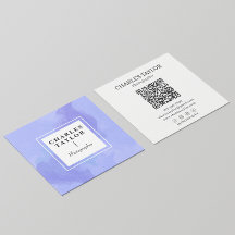 Abstract Watercolor Purple Square Elegance