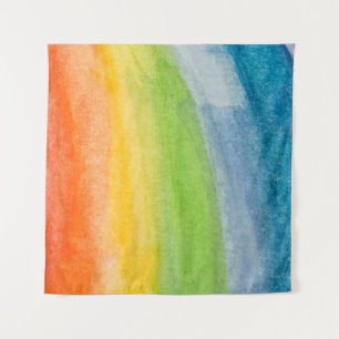 Abstract watercolor rainbow colors backgroundbackg tapestry