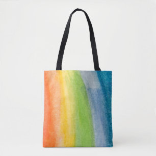 Abstract watercolor rainbow colors backgroundbackg tote bag