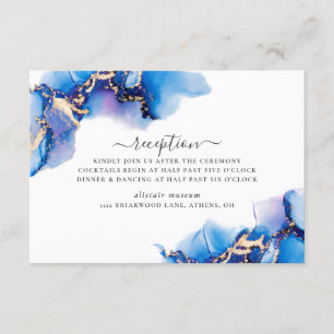 Abstract Watercolor Reception Card