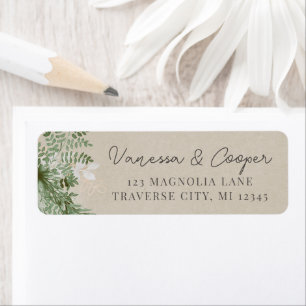Abstract Watercolor Sage Floral Return Address